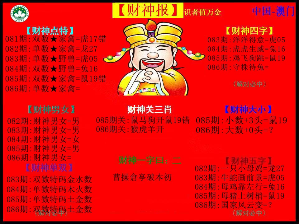 086期红财神[图]